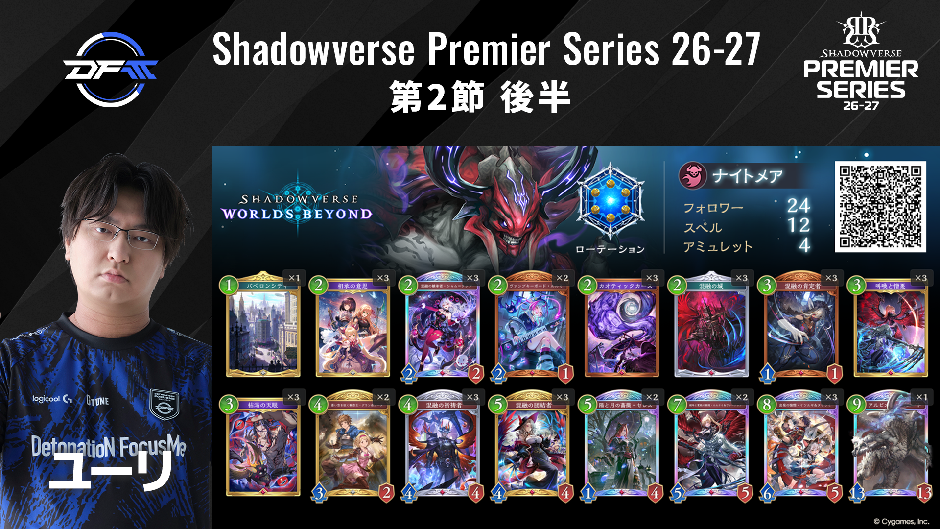 Shadowverse Premier Series 26-27第2節 後半デッキリストを公開｜NEWS